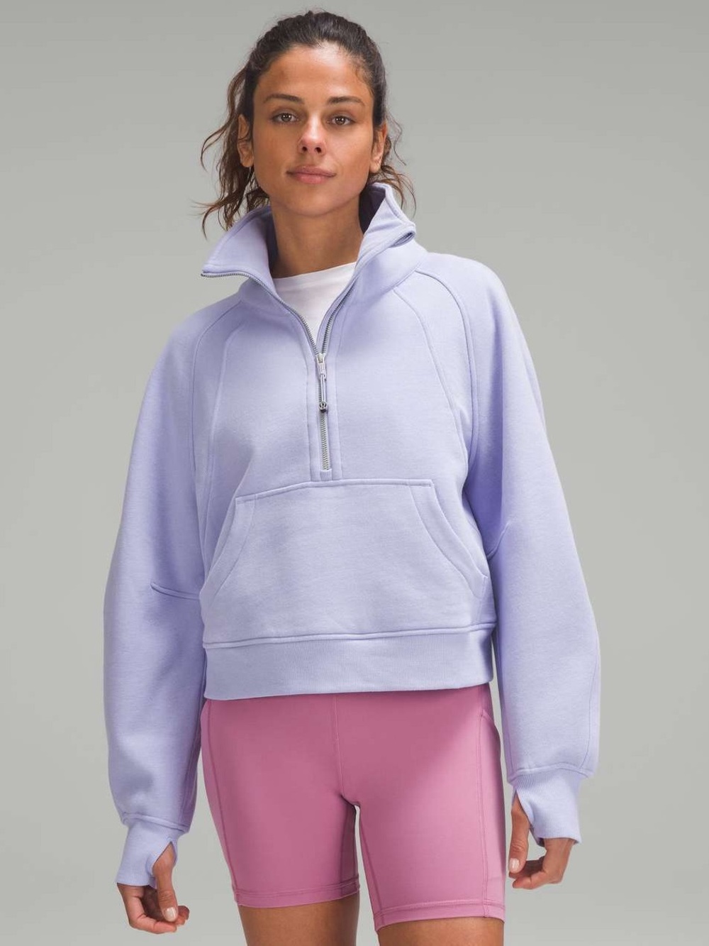 Lululemon Scuba Funnel Half-Zip Hoodie Lilac Smoke XS/S